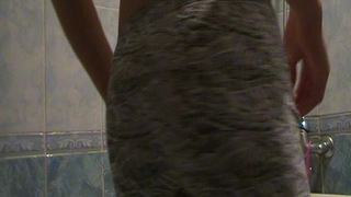 Dick fingering and anal masturbation in shower