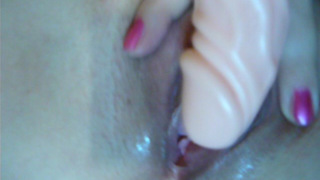 Brunette's handjob