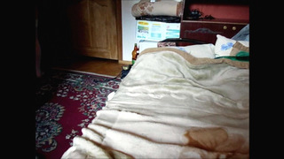 Crooked dick in whore's mouth